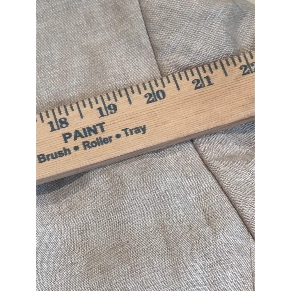 Tallia Mens 52R 100% Linen Blazer Sport Coat Tan Beige 2 Button Side Vent EUC